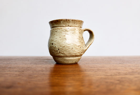 Green-Grey Celadon 8.5oz Mug, Lightly Textured Semi-Gloss Glaze, Handcrafted Studio Pottery Wheel Thrown Mug