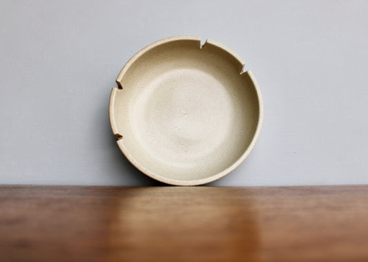Early (Pre 1949) Sand Glazed 6-Slot Safety Ashtray -  Heath Ceramics Large 8.5 in Lovely Original Condition - Flaw
