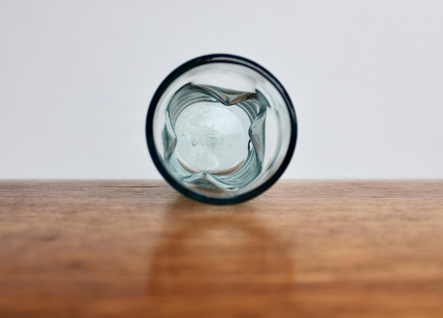 Blenko 418L 16oz Crystal Dimpled Tumbler, 6.13 inch Handcrafted 500ml capacity Pinched Glass