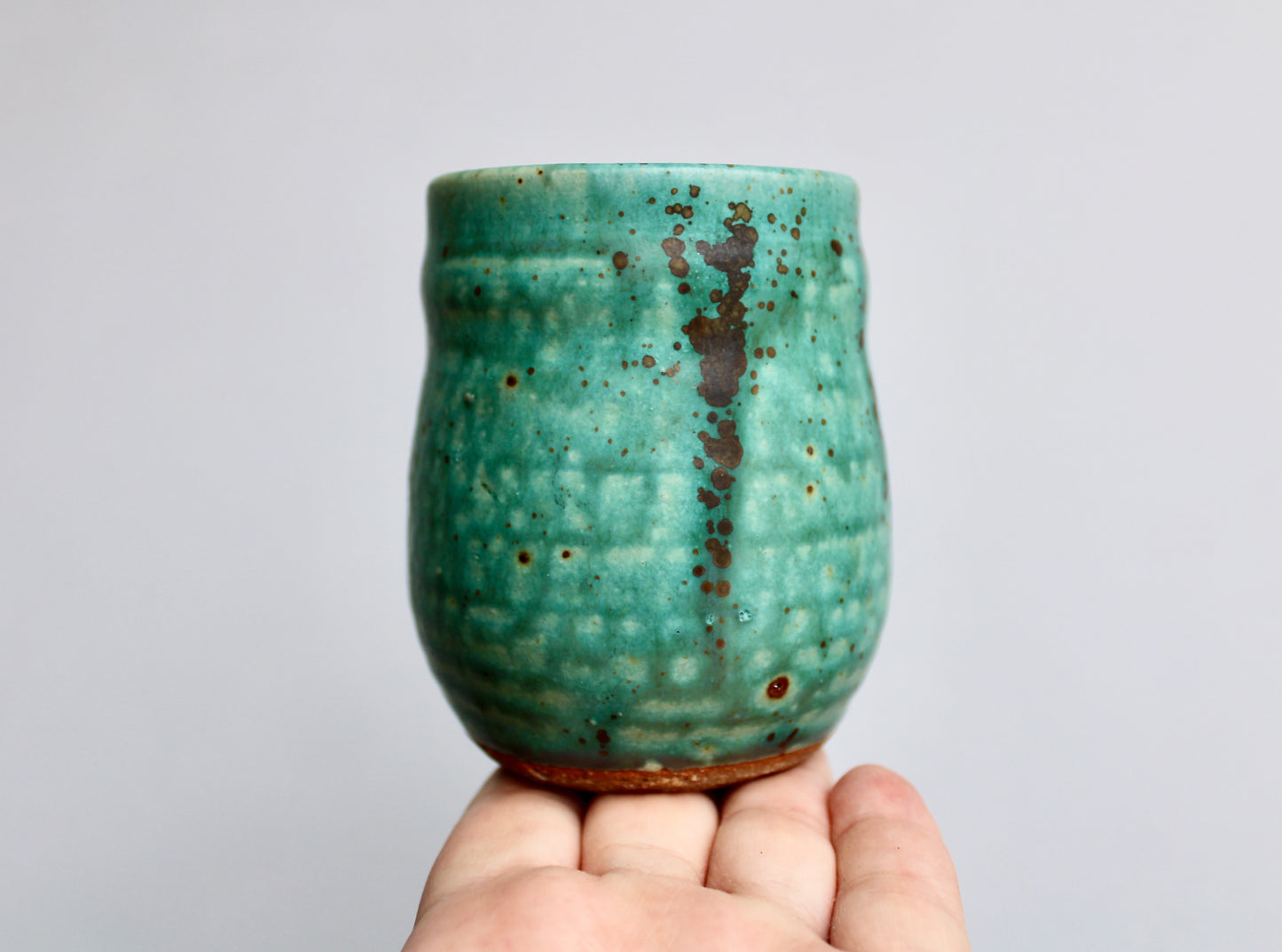 SOLD: Dual Purpose Pottery Face Jar w/ Natural Cork Lid, Egg Separator & Garlic Keeper, Functional Wheel Thrown Pottery, Crafted by Karen