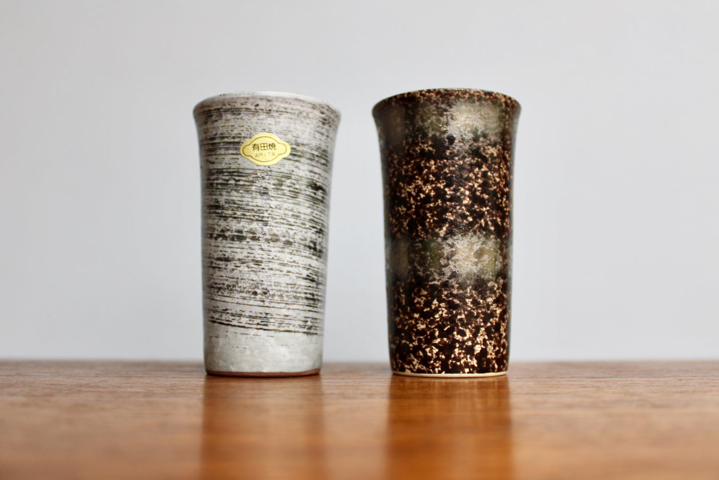 Arita-ware "Hideyoshi" - Silver 6oz Beer Cup, Japanese Arita-yaki Porcelain Shōchū Cup by Arita Kilns Japan