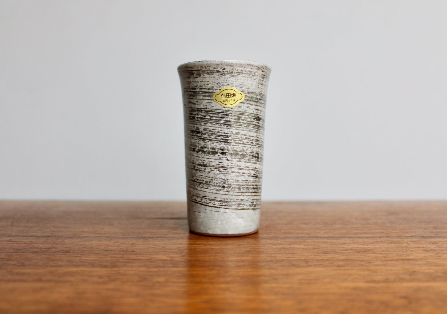 Arita-ware "Hideyoshi" - Silver 6oz Beer Cup, Japanese Arita-yaki Porcelain Shōchū Cup by Arita Kilns Japan