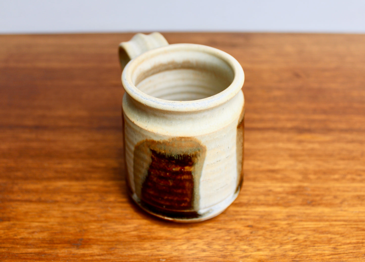 Scandinavian Style Mug - Large 350ml Handcrafted Tankard Mug, Vintage Studio Pottery