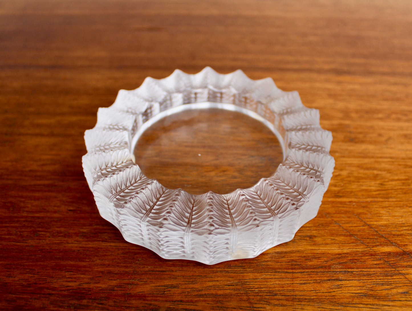 Jamaique by Lalique Ashtray Bowl - Vintage Crystal Jamaica Low Bowl - Ashtray or Catchall, 20th Century European Art-Glass