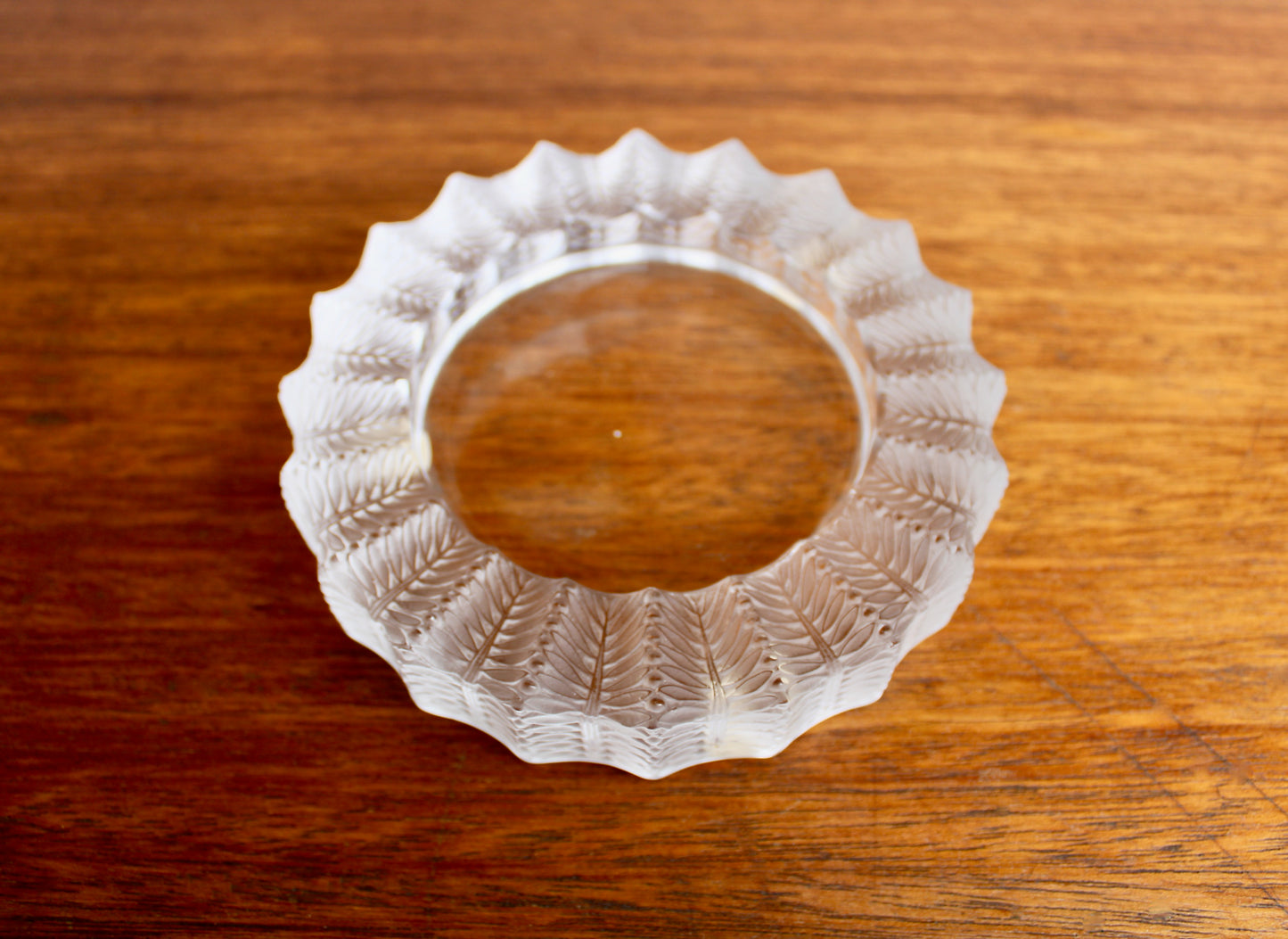 Jamaique by Lalique Ashtray Bowl - Vintage Crystal Jamaica Low Bowl - Ashtray or Catchall, 20th Century European Art-Glass