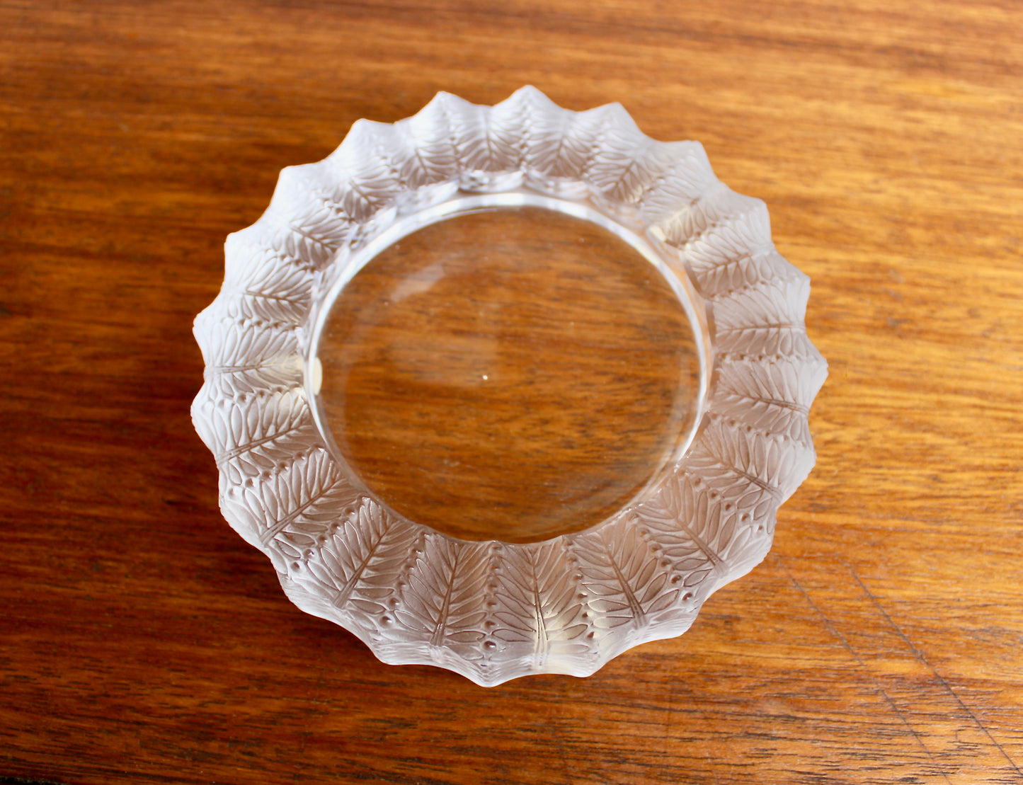 Jamaique by Lalique Ashtray Bowl - Vintage Crystal Jamaica Low Bowl - Ashtray or Catchall, 20th Century European Art-Glass