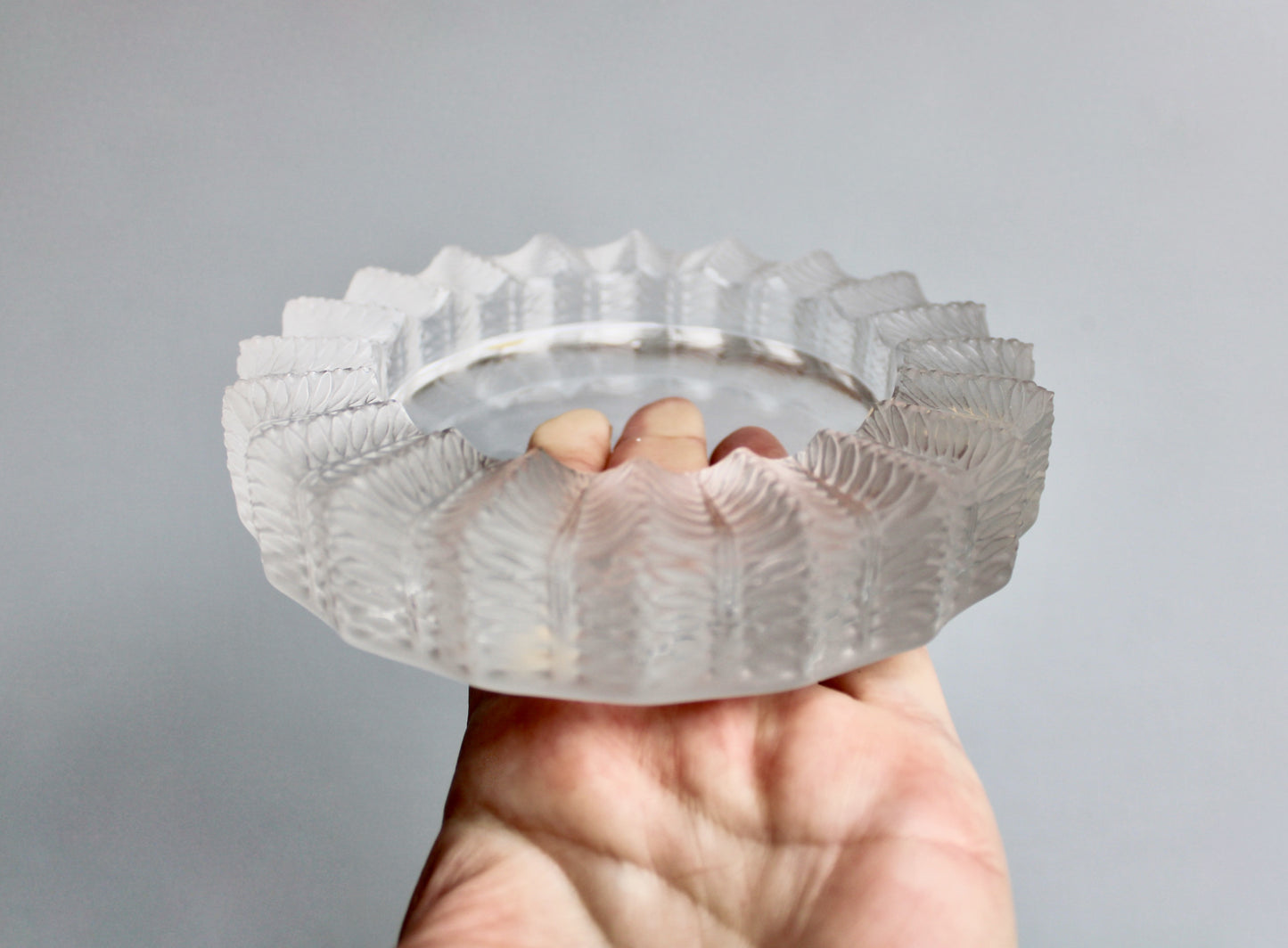 Jamaique by Lalique Ashtray Bowl - Vintage Crystal Jamaica Low Bowl - Ashtray or Catchall, 20th Century European Art-Glass