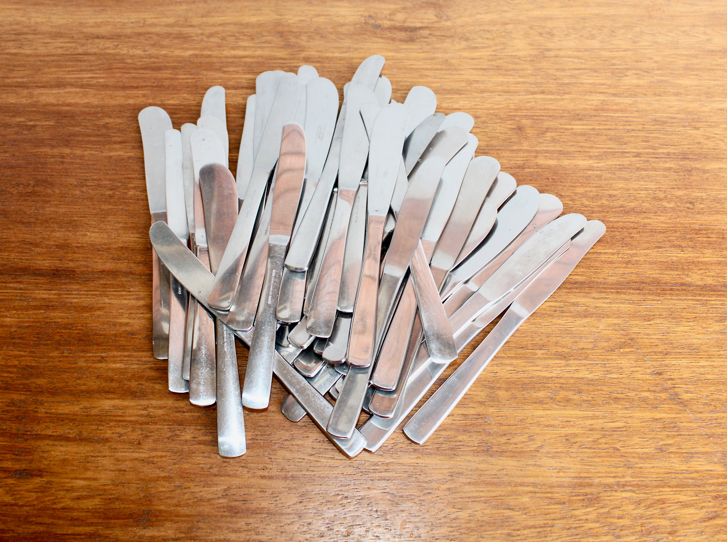 4 Narrow-Tip Gense Facette Butter Spreaders - Vintage Stainless Steel Flatware Crafted in Sweden