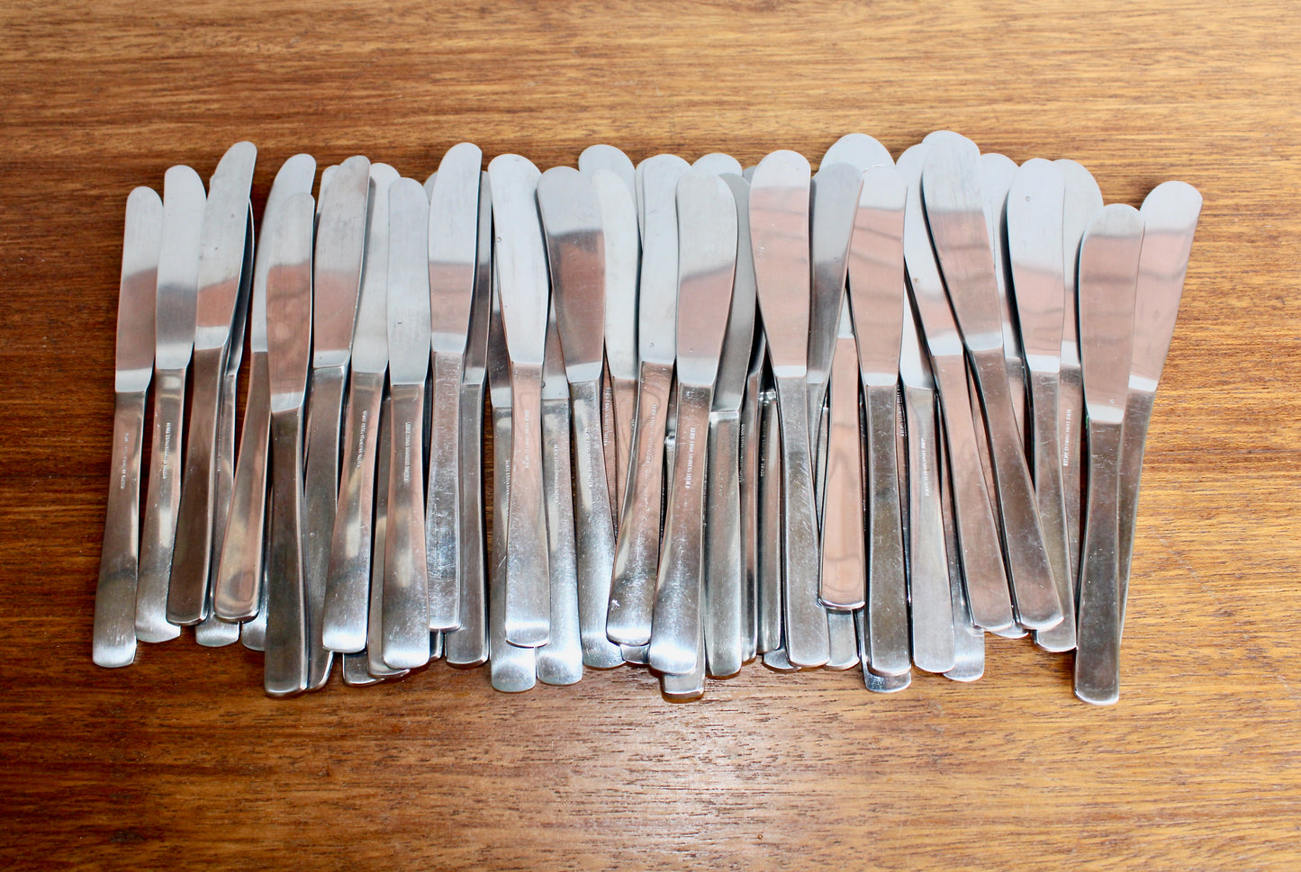 4 Wide-Tip Gense Facette Paddle Butter Spreaders - Vintage Stainless Steel Flatware Designed by Folke Arström & Crafted in Sweden