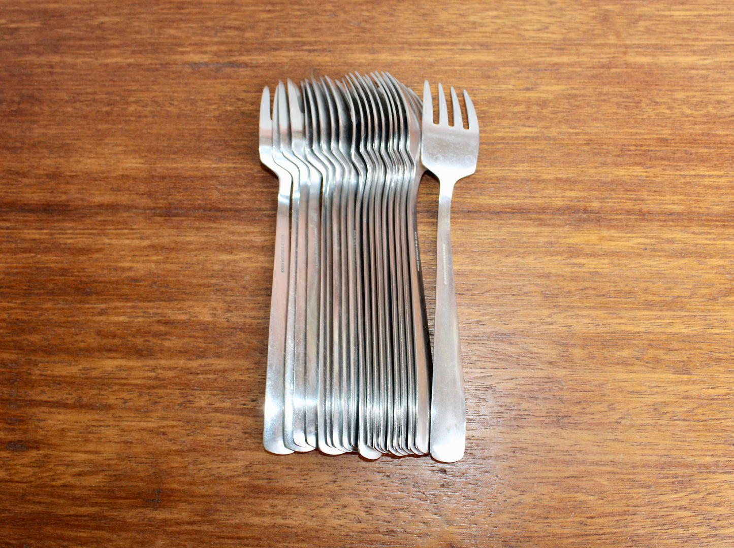 4 Dinner Forks Gense Facette - Folke Arström Designed Vintage Stainless Steel Flatware Crafted in Sweden