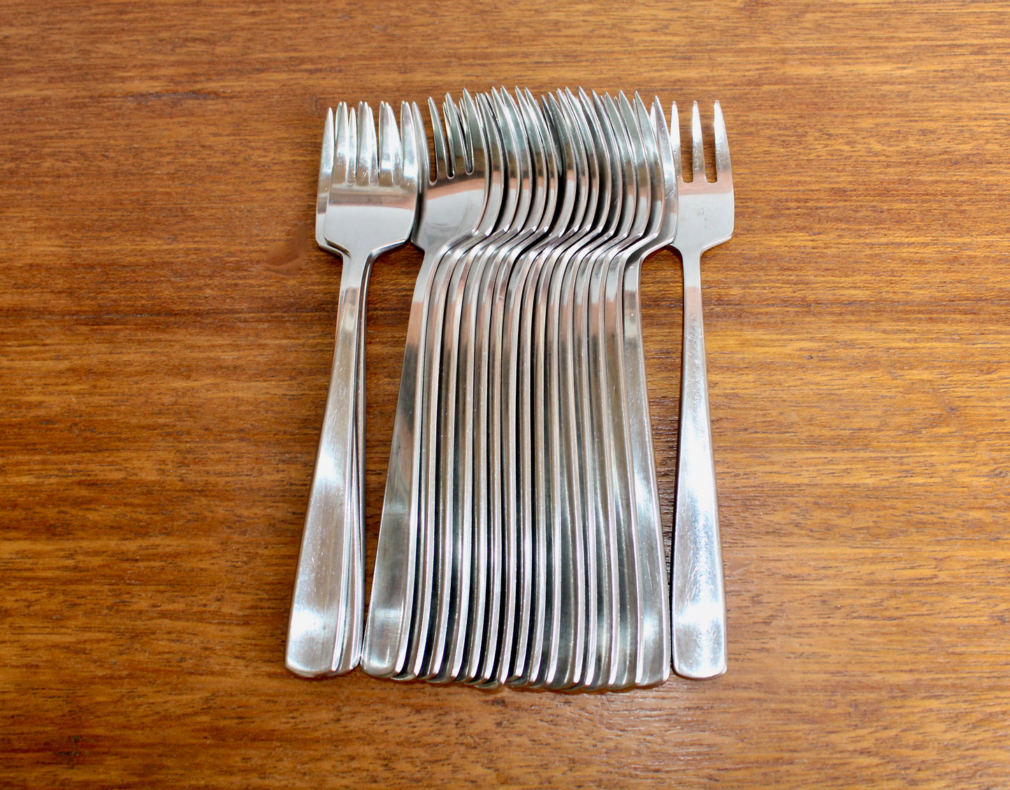 4 Dinner Forks Gense Facette - Folke Arström Designed Vintage Stainless Steel Flatware Crafted in Sweden