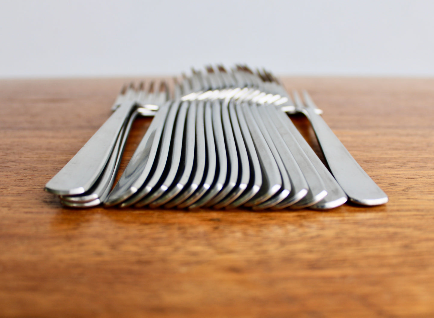 4 Dinner Forks Gense Facette - Folke Arström Designed Vintage Stainless Steel Flatware Crafted in Sweden