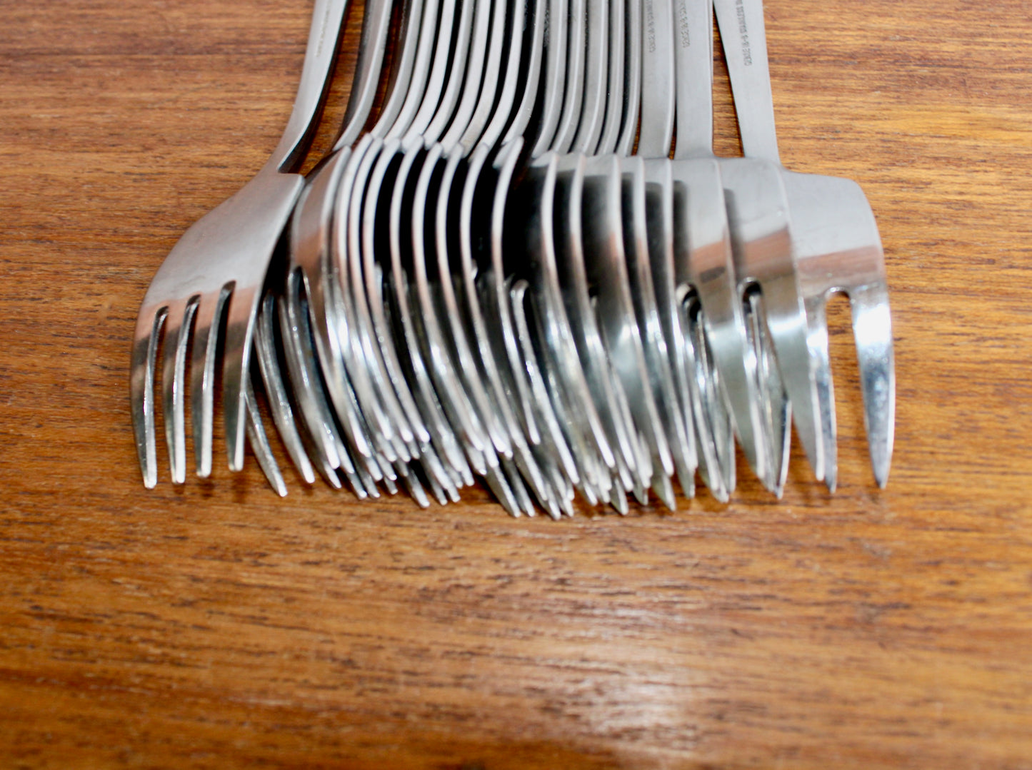 4 Dinner Forks Gense Facette - Folke Arström Designed Vintage Stainless Steel Flatware Crafted in Sweden